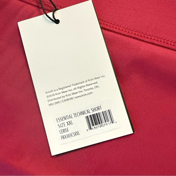 NWT Knix HiTouch High Rise Short Women's Pink CERISE Bike Shorts XXL - Picture 3 of 5